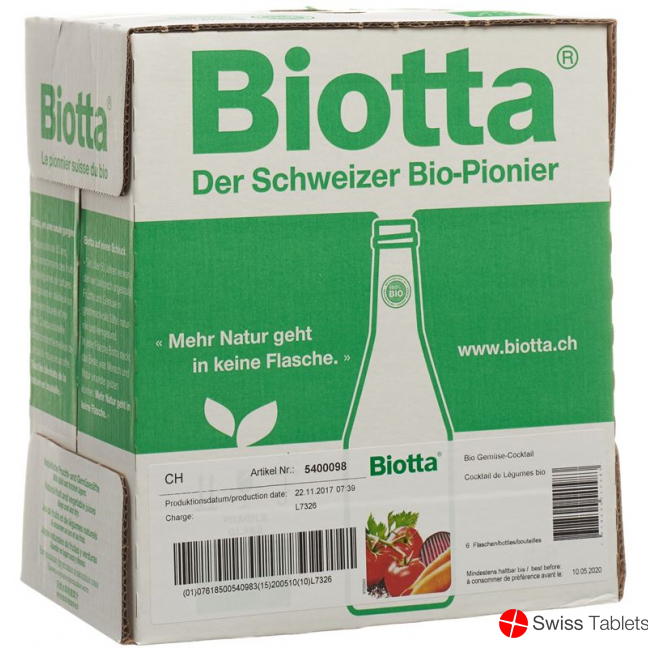 Biotta Bio Gemüsecocktail 5dl buy online