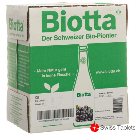 Biotta Bio Cassis 6 Flaschen 5dl buy online