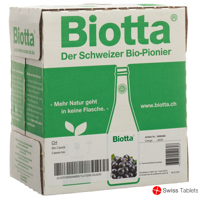 Biotta Bio Cassis 6 Flaschen 5dl buy online