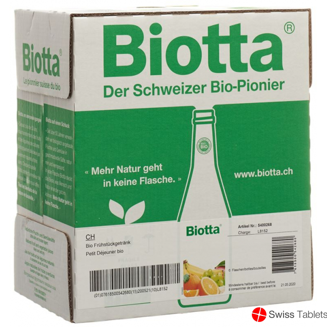 Biotta Bio Frühstück 6 Flaschen 5dl buy online