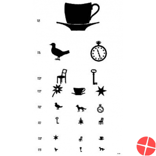 Loelein eye test chart 290x490cm children's pictures