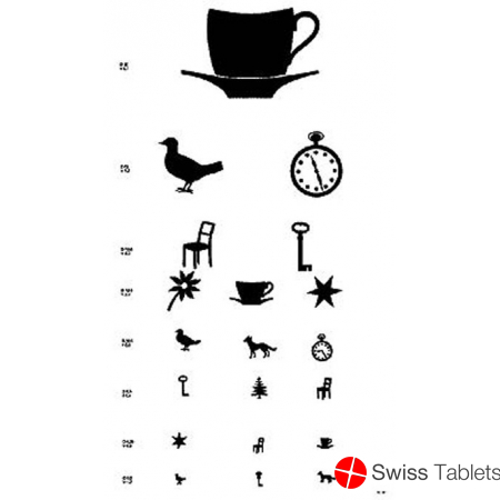Loelein eye test chart 290x490cm children's pictures buy online
