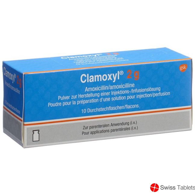 Clamoxyl Trockensubstanz 2g Durchstechflasche 10 Stück buy online