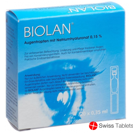 Biolan Augentropfen 20 Monodosis 0.35ml buy online