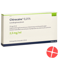 Chirocaine Injektionslösung 0.25% 10 Ampullen 10ml