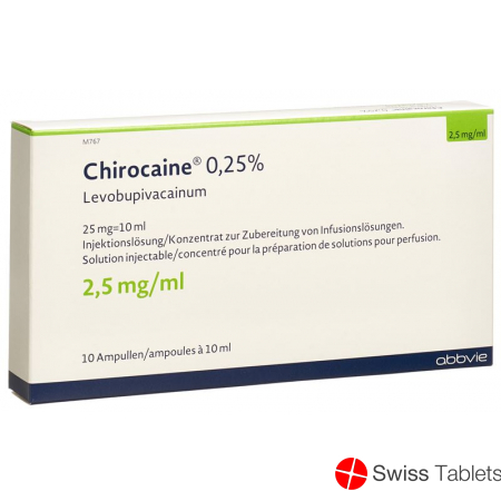 Chirocaine Injektionslösung 0.25% 10 Ampullen 10ml buy online