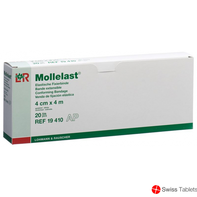Mollelast Elastische Fixierbinde 4cmx4m Weiss 20 Stück buy online