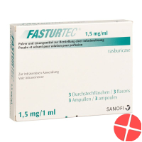 Fasturtec Trockensubstanz 1.5mg C Solv Durchstechflasche 3 Stück