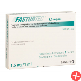Fasturtec Trockensubstanz 1.5mg C Solv Durchstechflasche 3 Stück