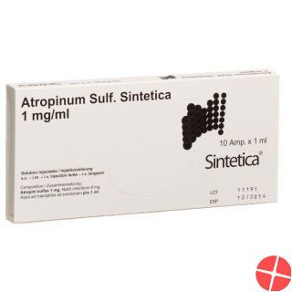 Atropinum Sulf Sintetica 1mg/ml 10 Ampullen 1ml
