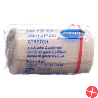 Dermaplast Stretch Gazebinde Hautfarbig 6cmx4m Dermaplast Stretch Gazebinde Hautfarbig 6cmx4m