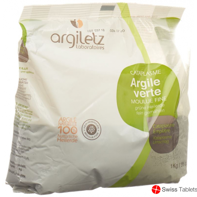 Argiletz Heilerde Grün Pulver Fein 1kg buy online