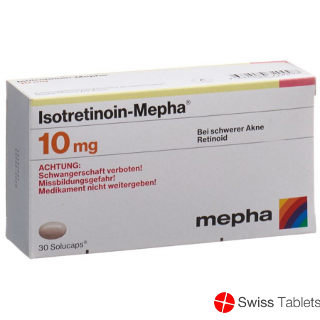 Isotretinoin Mepha Solucaps 10mg 30 Stück buy online