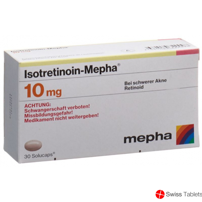 Isotretinoin Mepha Solucaps 10mg 30 Stück buy online