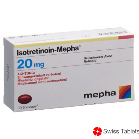 Isotretinoin Mepha Solucaps 20mg 30 Stück buy online