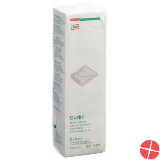 Gazin 5 x 5 cm 12-ply unsterile gauze compress 100 pieces