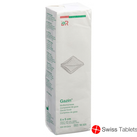 Gazin Faltkompressen 5x5cm 12-fach Unsteril 100 Stück buy online