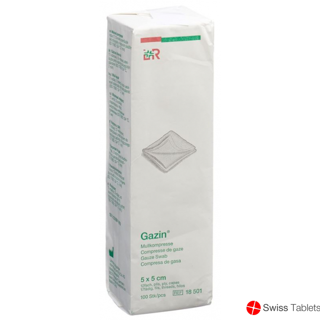 Gazin Faltkompressen 5x5cm 12-fach Unsteril 100 Stück buy online