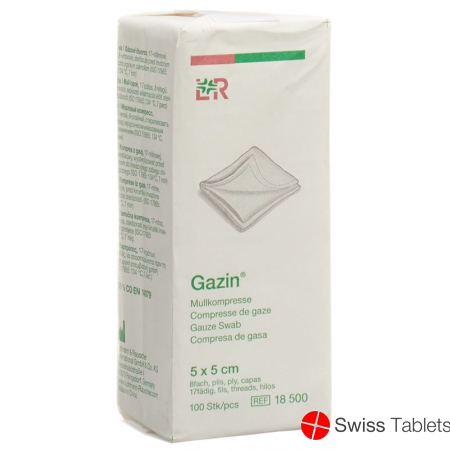 Flawa Gazin Faltkompressen 5x5cm 8-fach Unsteril 100 Stück buy online