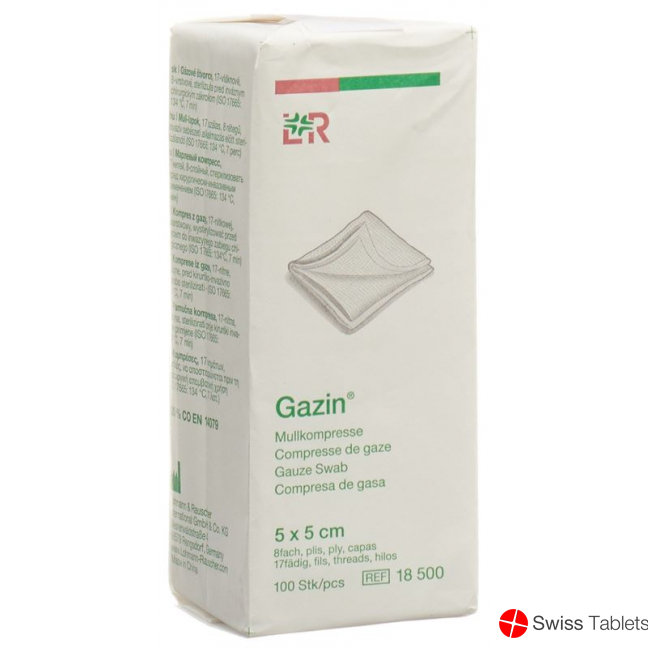 Flawa Gazin Faltkompressen 5x5cm 8-fach Unsteril 100 Stück buy online