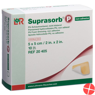 Suprasorb P Schaumverband 5x5cm non Adhesiv 10 Stück
