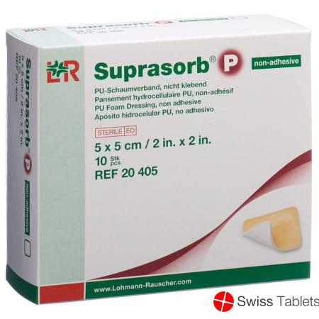 Suprasorb P Schaumverband 5x5cm non Adhesiv 10 Stück buy online