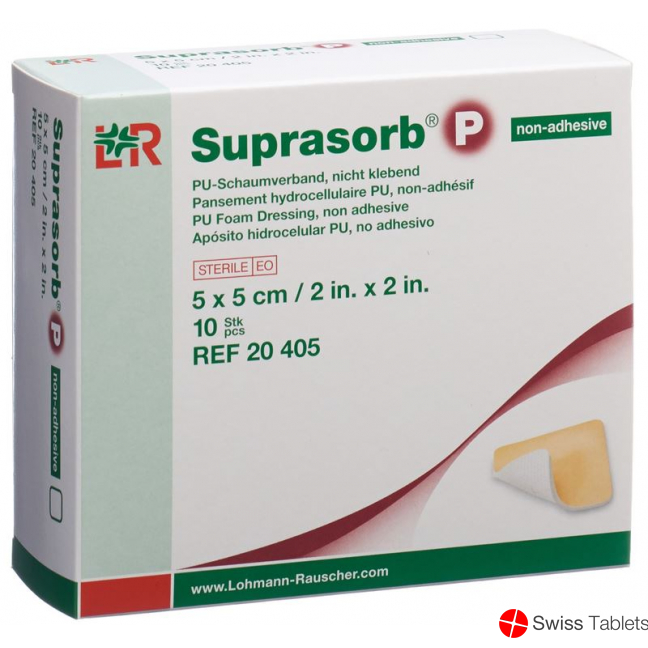 Suprasorb P Schaumverband 5x5cm non Adhesiv 10 Stück buy online