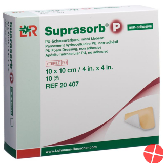 Suprasorb P Schaumverband 10x10cm non Adhesiv 10 Stück