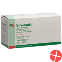 Vliwasoft 5 x 5 cm 50 x 2 sterile compresses
