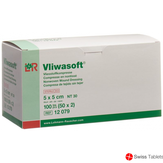 Vliwasoft Nw Kompresse 5x5cm 6-fach Steril 50x 2 Stück buy online