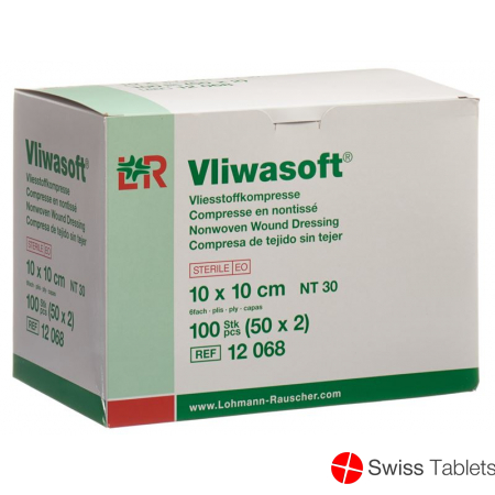 Vliwasoft Nw Kompresse 10x10cm 6-fach Steril 50x 2 Stück buy online