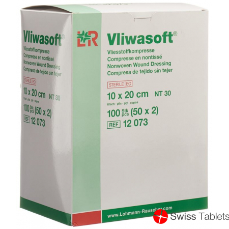 Vliwasoft Nw Kompresse 10x20cm 6-fach Steril 50x 2 Stück buy online