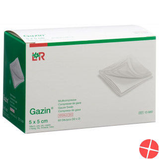 Gazin Faltkompressen 5x5cm 16-fach Steril 30x 2 Stück