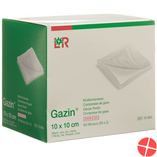 Gazin Faltkompressen 10x10cm 16-fach Steril 30x 2 Stück