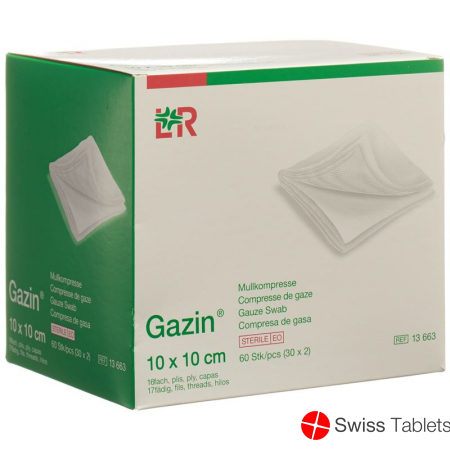 Gazin Faltkompressen 10x10cm 16-fach Steril 30x 2 Stück buy online
