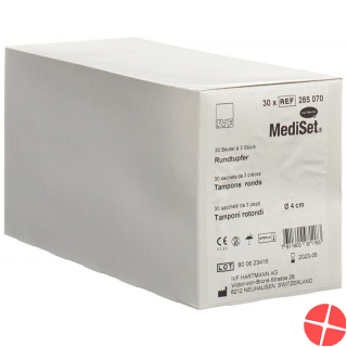 Mediset IVF Rundtupfer 4cm Steril 30 Beutel 3 Stück