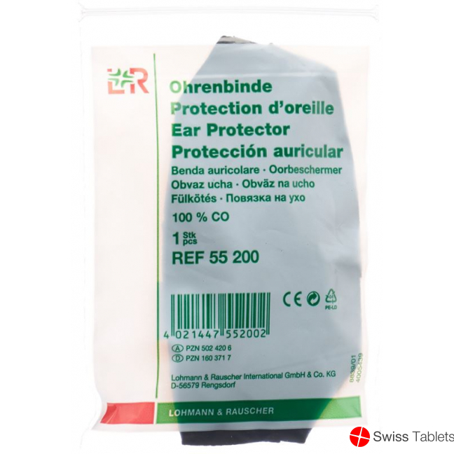 Lohmann Ohrenbinde Dreieckig Schwarz buy online