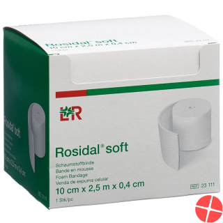 Rosidal Soft foam bandage 2.5mx10cmx0.4cm