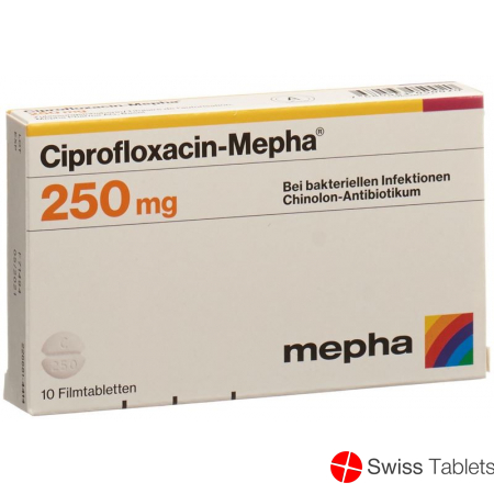 Ciprofloxacin Mepha Filmtabletten 250mg 10 Stück buy online