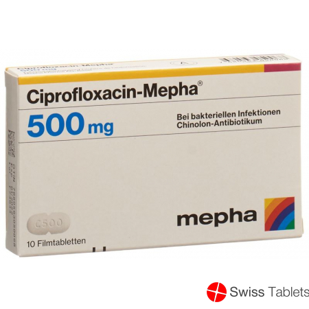 Ciprofloxacin Mepha Filmtabletten 500mg 10 Stück buy online