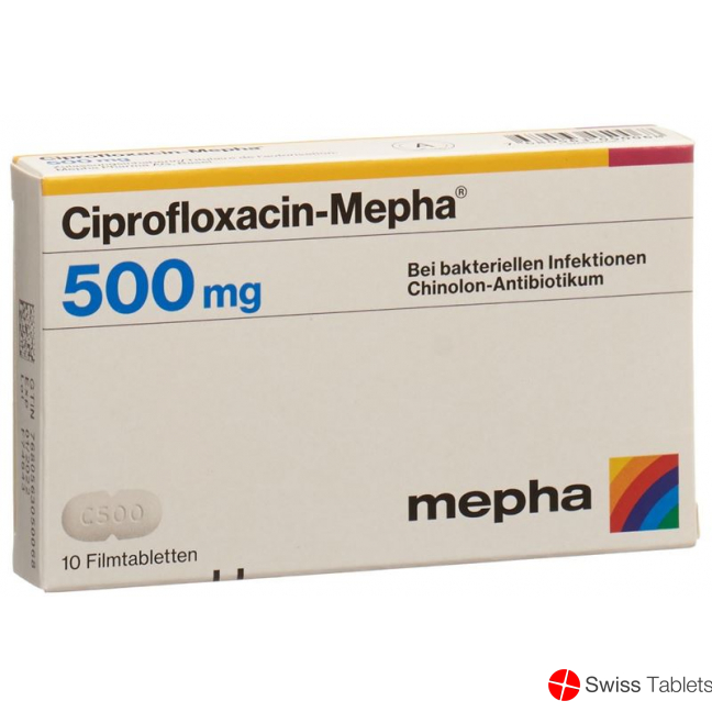 Ciprofloxacin Mepha Filmtabletten 500mg 10 Stück buy online