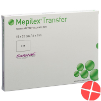 Mepilex Transfer Safetac Drainageverband 15x20cm Silikon 5 Stück