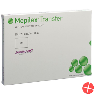 Mepilex Transfer Safetac Drainageverband 15x20cm Silikon 5 Stück
