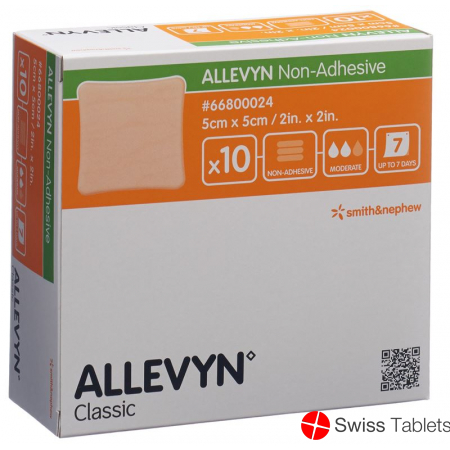 Allevyn Non Adhesive Wundkompressen 5cmx5cm 10 Stück buy online