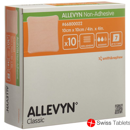 Allevyn Non Adhesive Wundkompressen 10cmx10cm 10 Stück buy online