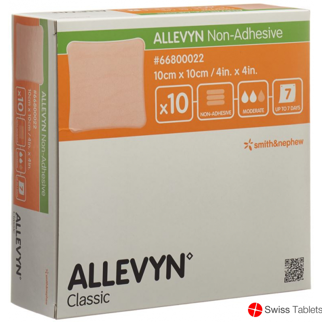 Allevyn Non Adhesive Wundkompressen 10cmx10cm 10 Stück buy online