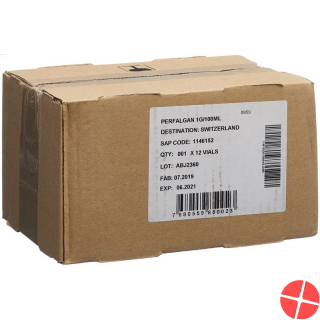 Perfalgan Infusionslösung 1g/100ml 12 Durchstechflaschen 100ml