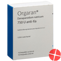 Orgaran Injektionslösung 750 E/0.6ml 10 Ampullen 0.6ml