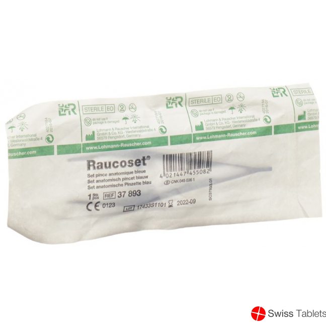 L&r Pinzette Anatomisch Blau Steril buy online