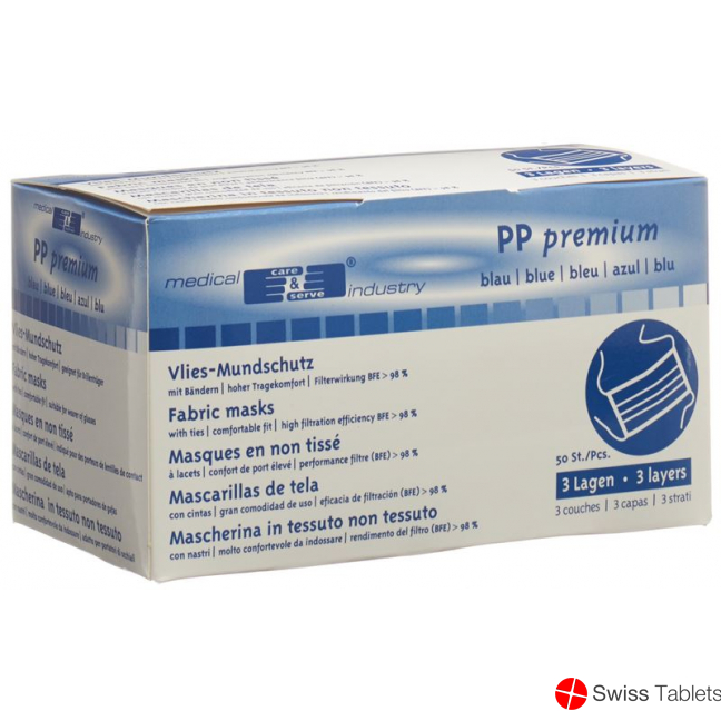 Care Serve Surgical Op Maske M Baendel Blau 50 Stück buy online